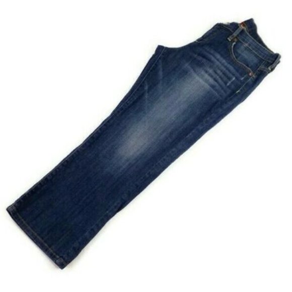 Lucky Brand Easy Rider Blue Stonewash Distressed Denim Capri Jeans Womens Size 8 - Picture 7 of 14